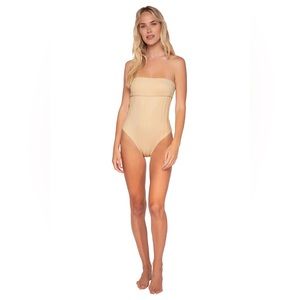 Swim System Cecila One Piece Cut Out SandStone Sand Size 6 P110.